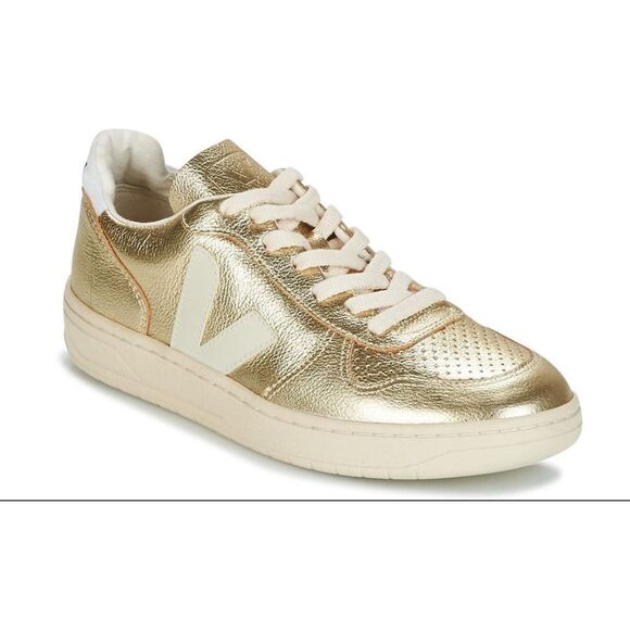 Veja V-10 LEATHER PLATINE PIERRE sneaker women’s Sz 9, $180 - Picture 2 of 10